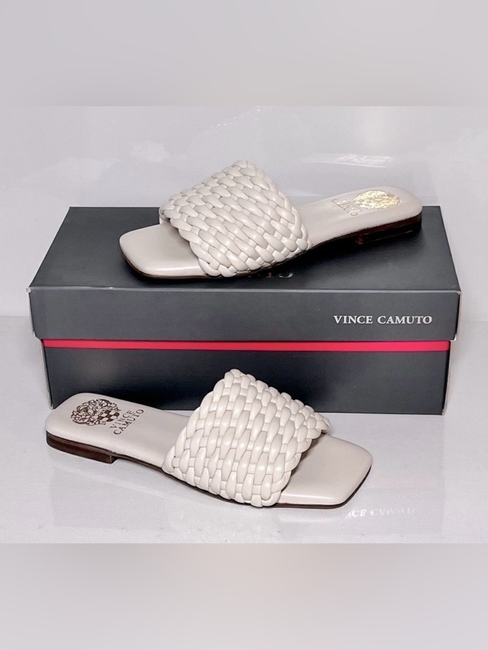 Vince Camuto Arissa Woven Flat Sandal Slide
Creamy White Women's 8.5M